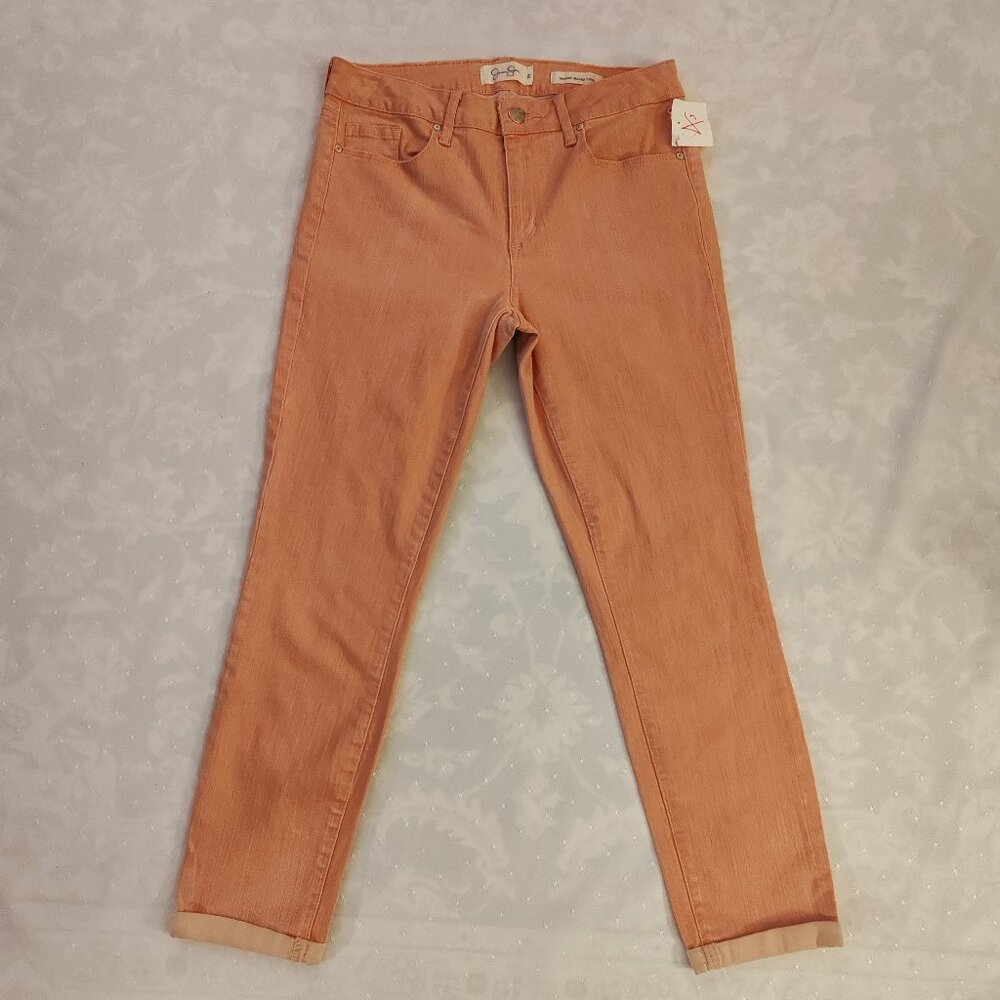 Jessica Simpson "forever skinny crop" Orange Jeans Size 29